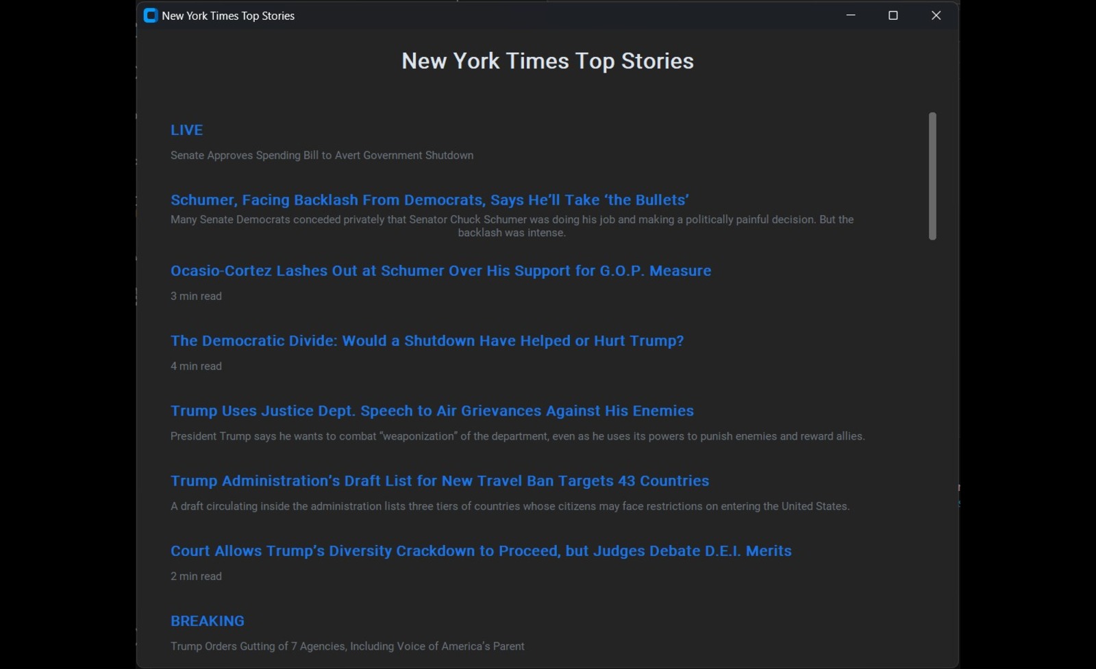 Web Scrapers project preview